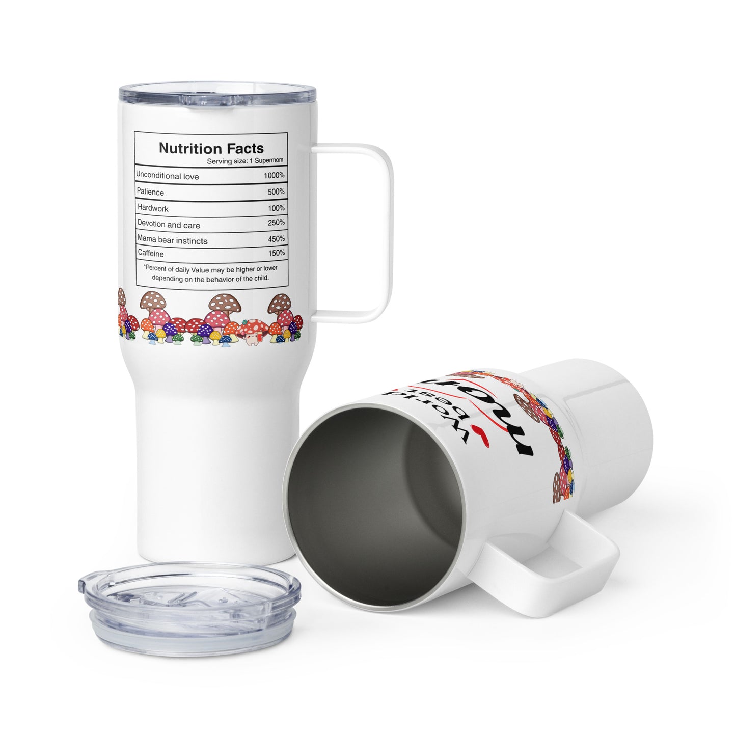 Travel mug with a handle