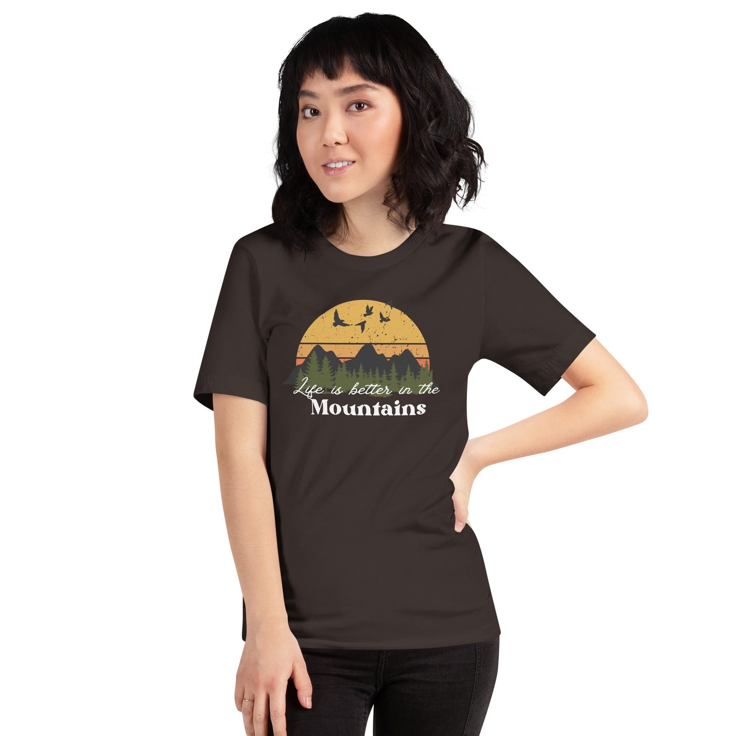 Unisex Life is Better in in the Mountains t-shirt - Bright Eye Creations