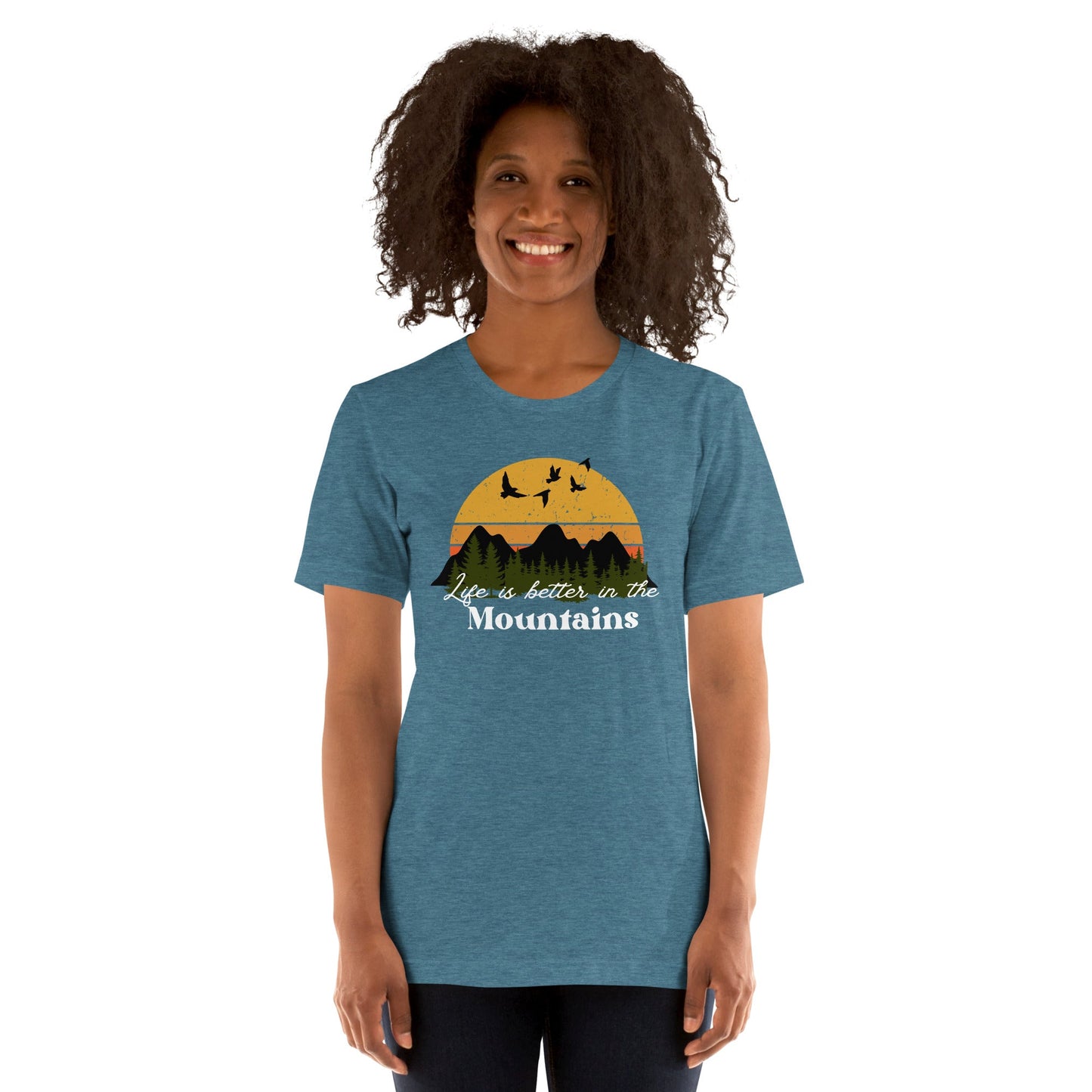 Unisex Life is Better in in the Mountains t-shirt - Bright Eye Creations