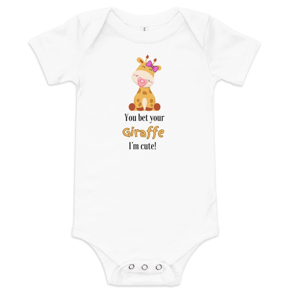 You bet your Giraffe Baby short sleeve one piece - Bright Eye Creations