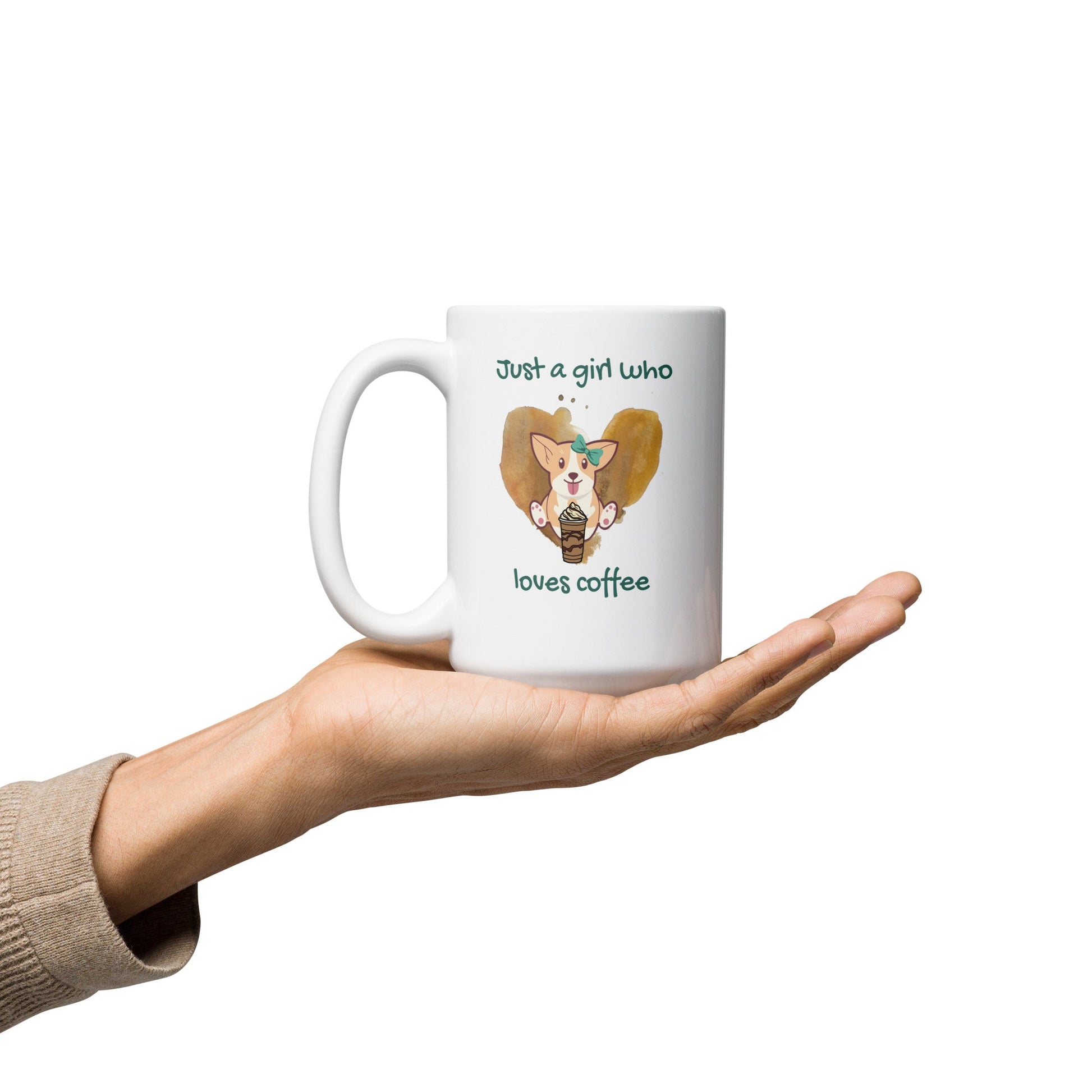 A Girl and her Coffee glossy mug - Bright Eye Creations