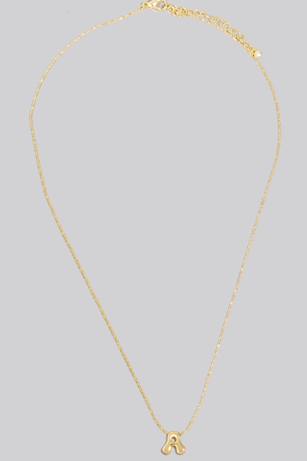 Fame Gold Dipped Bubble Letter Pendant Necklace