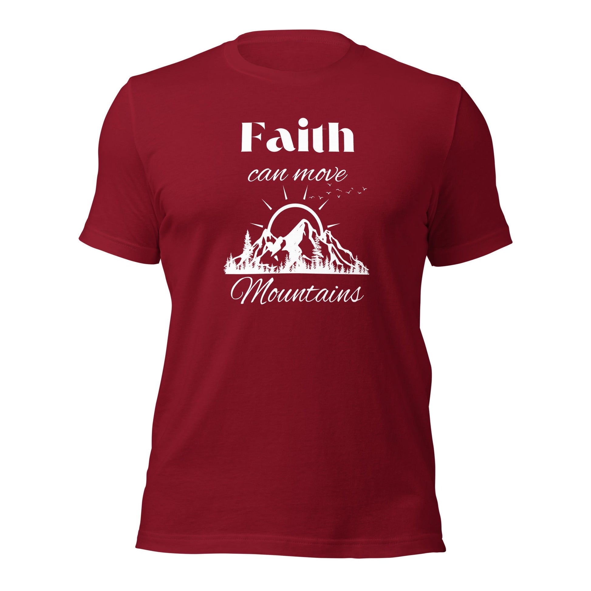 Faith Can Move Mountains Unisex t - shirt - Bright Eye Creations