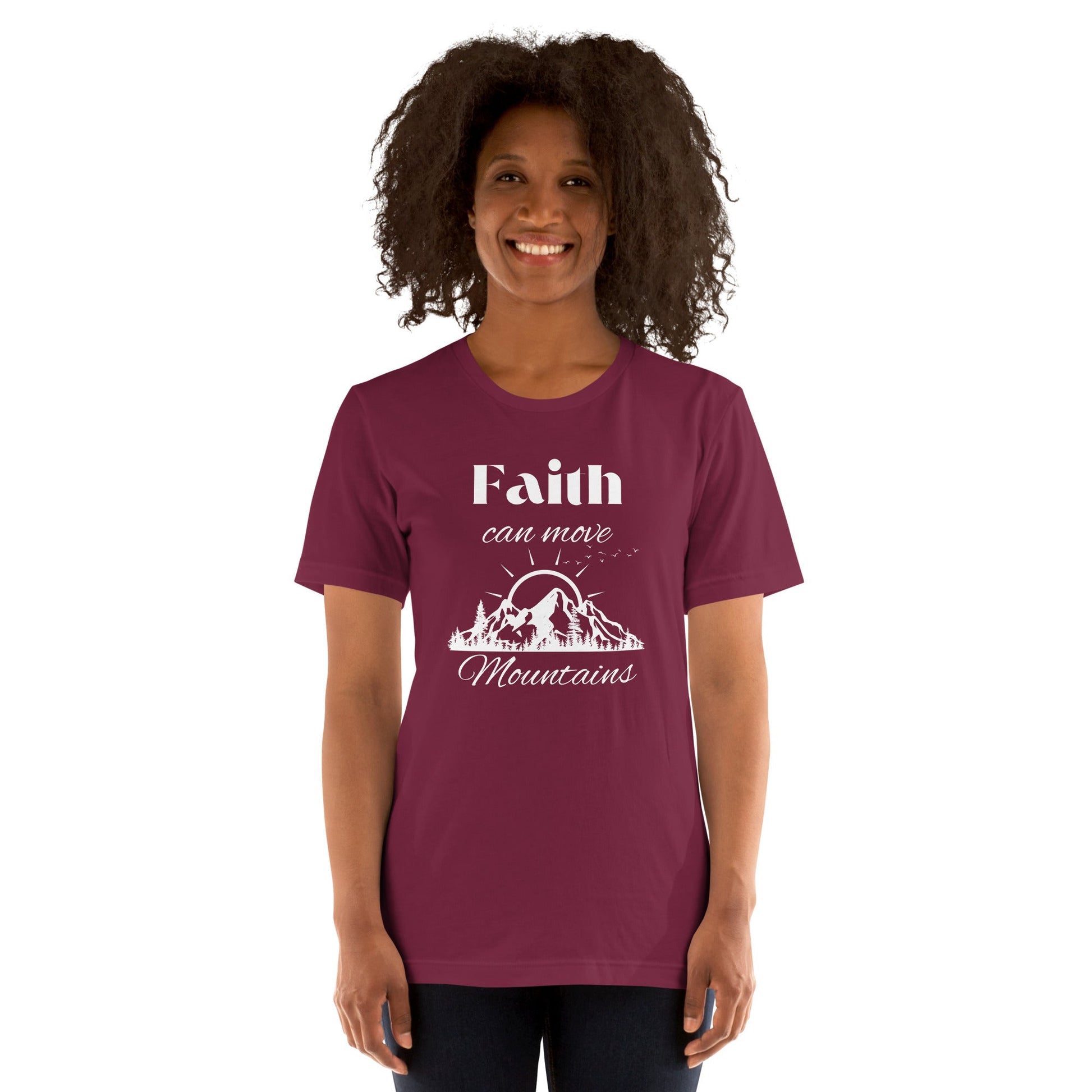 Faith Can Move Mountains Unisex t - shirt - Bright Eye Creations