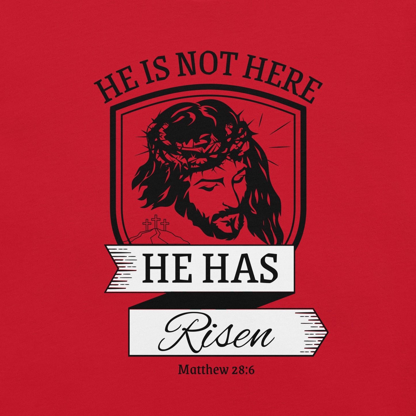 He is Not Here Unisex t - shirt - Bright Eye Creations