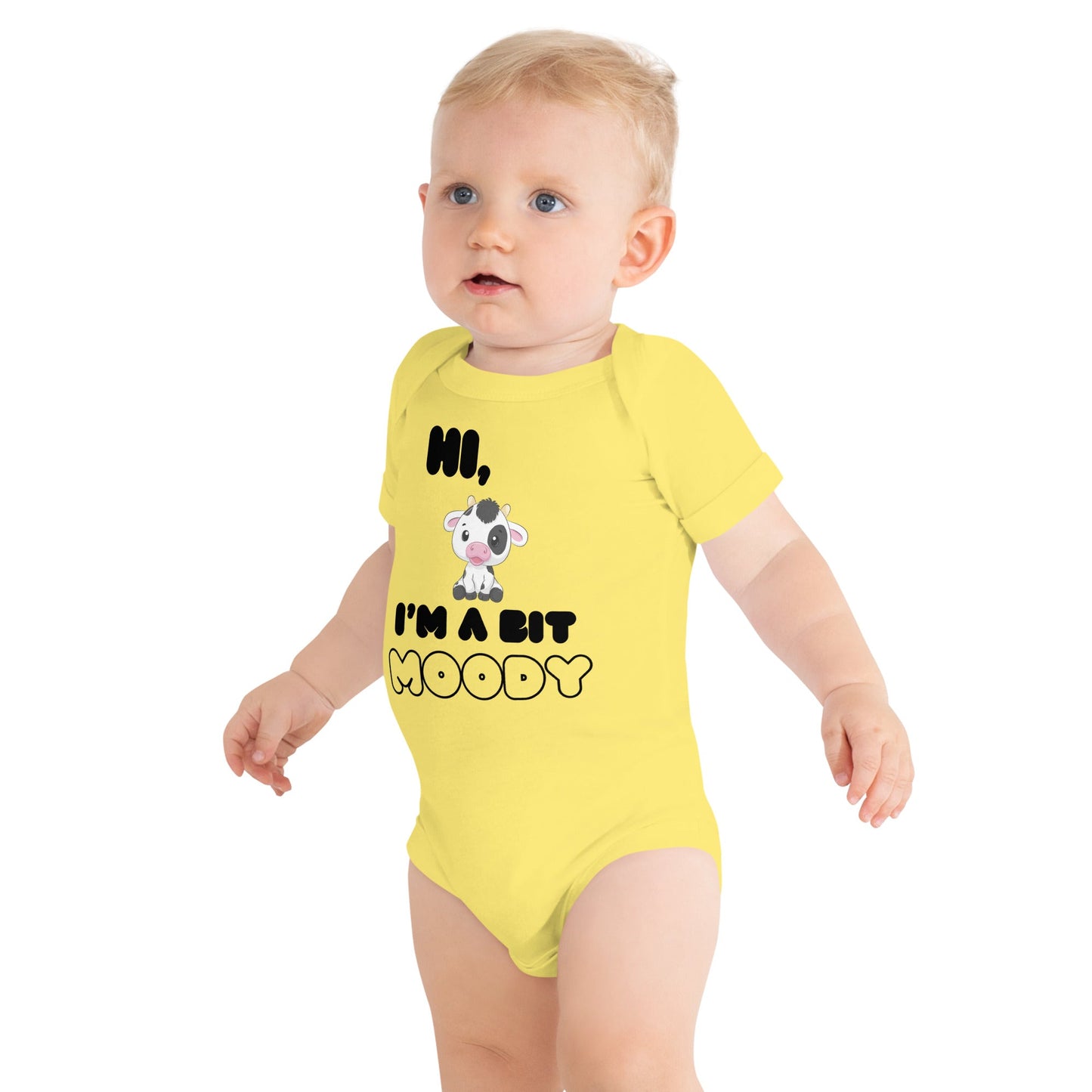 Moody Baby short sleeve one piece - Bright Eye Creations