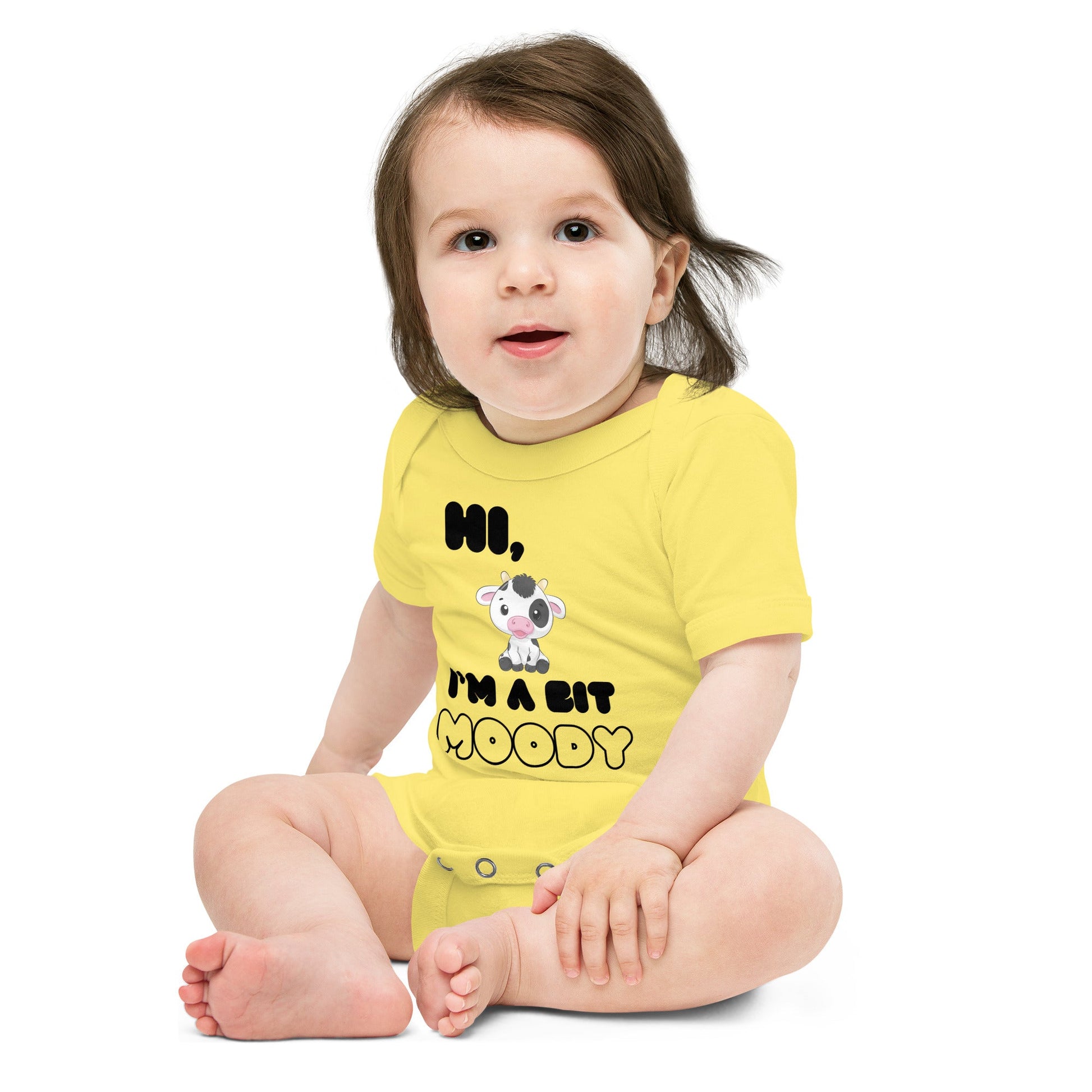 Moody Baby short sleeve one piece - Bright Eye Creations