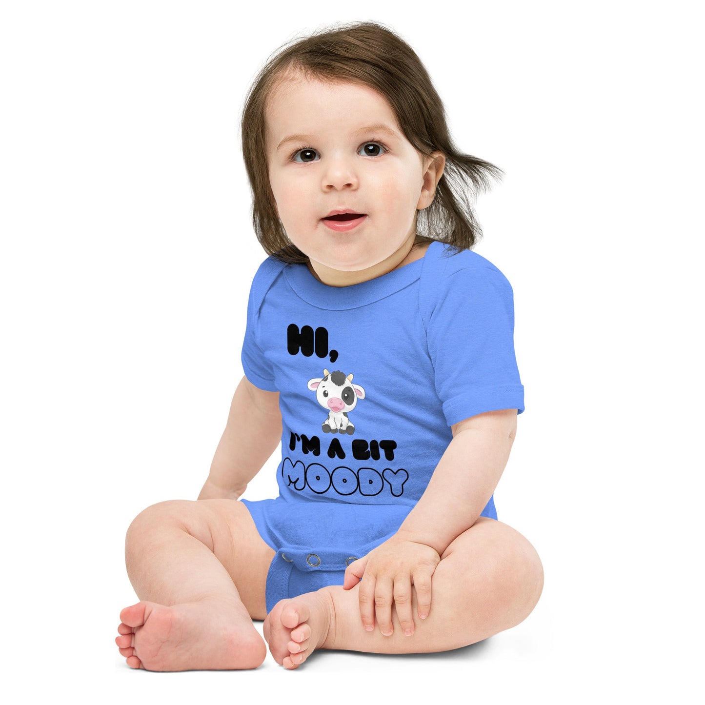 Moody Baby short sleeve one piece - Bright Eye Creations