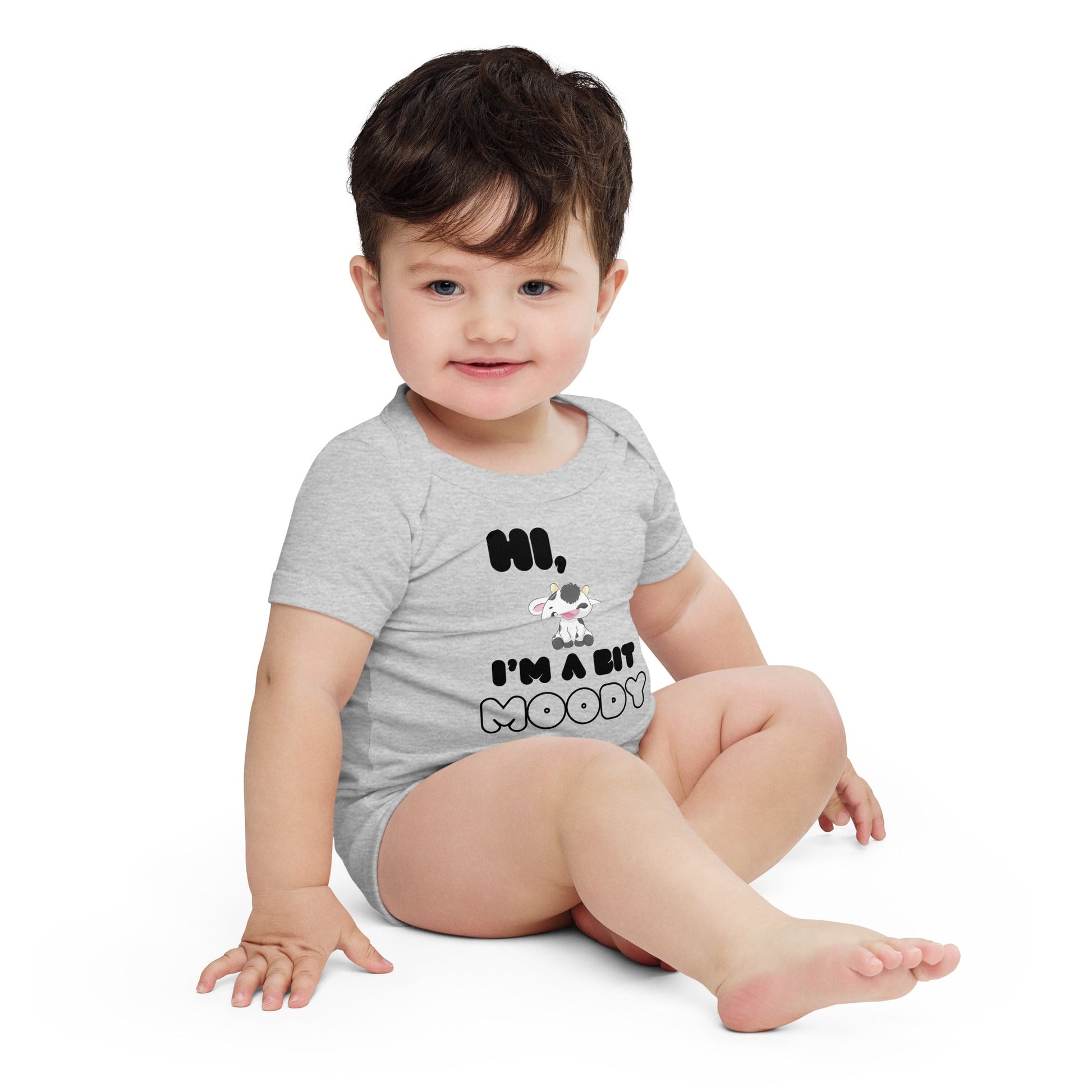 Moody Baby short sleeve one piece - Bright Eye Creations