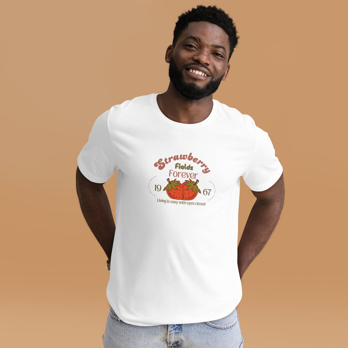 Strawberry Fields Unisex t - shirt - Bright Eye Creations