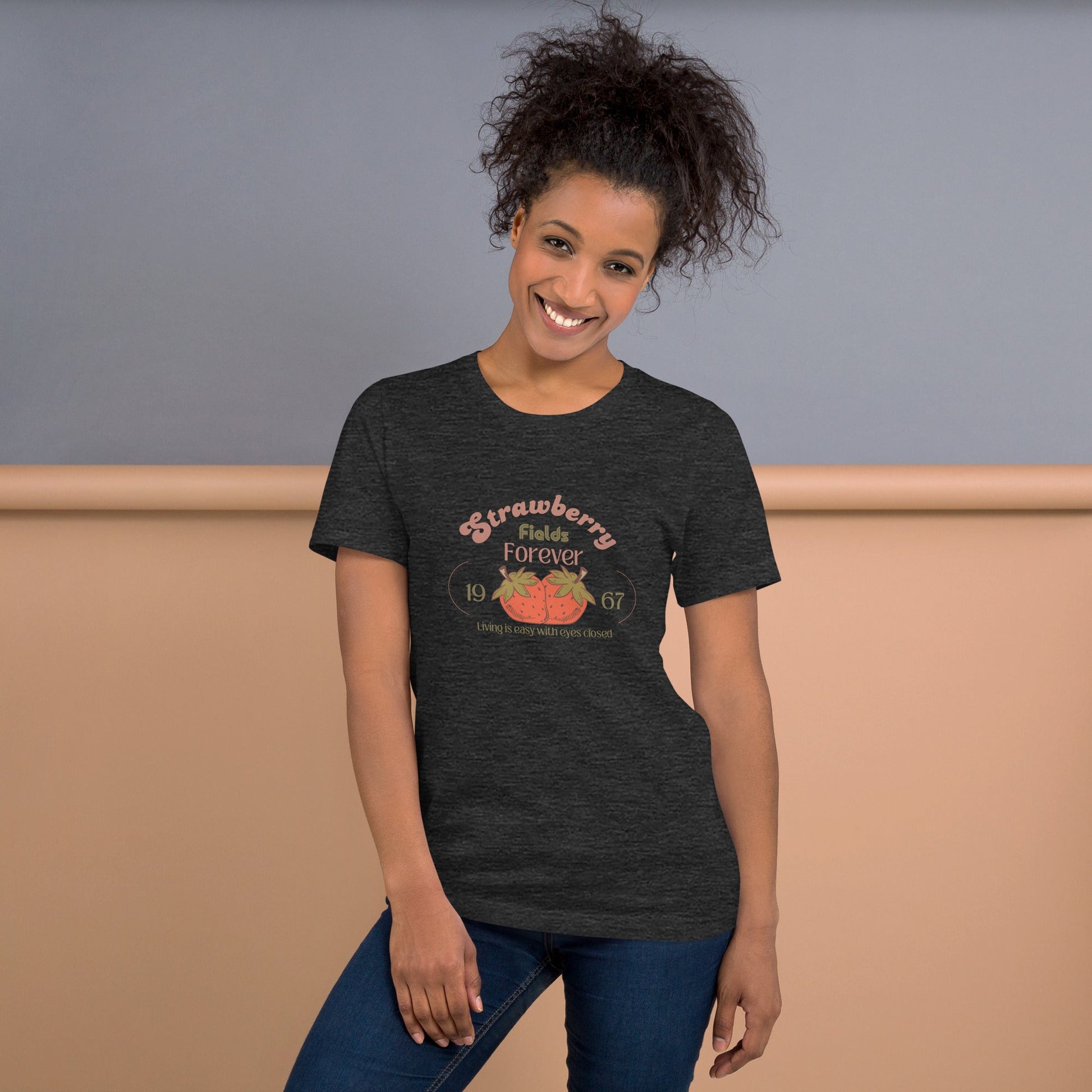 Strawberry Fields Unisex t - shirt - Bright Eye Creations