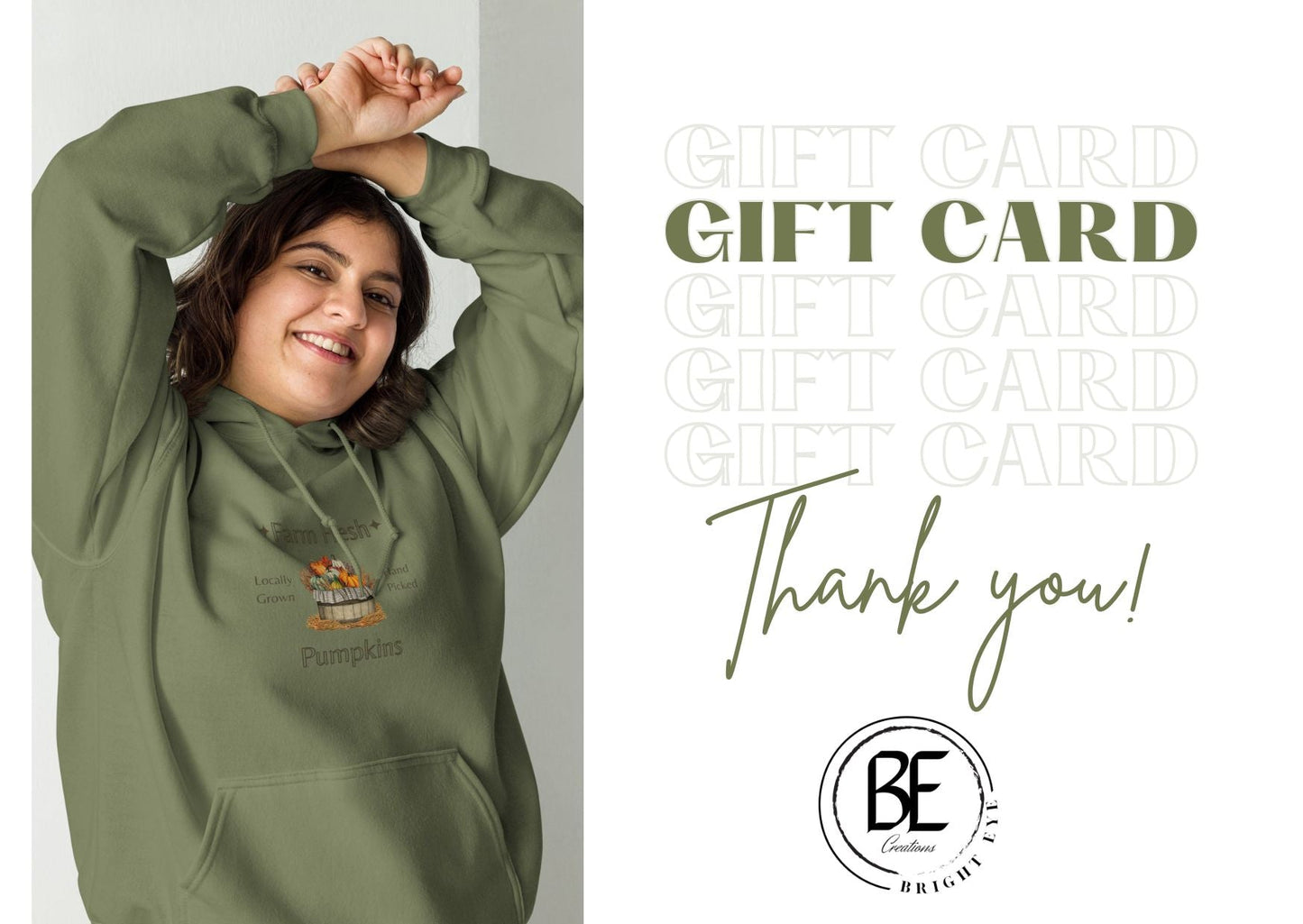 Thank You Gift Card - Bright Eye Creations