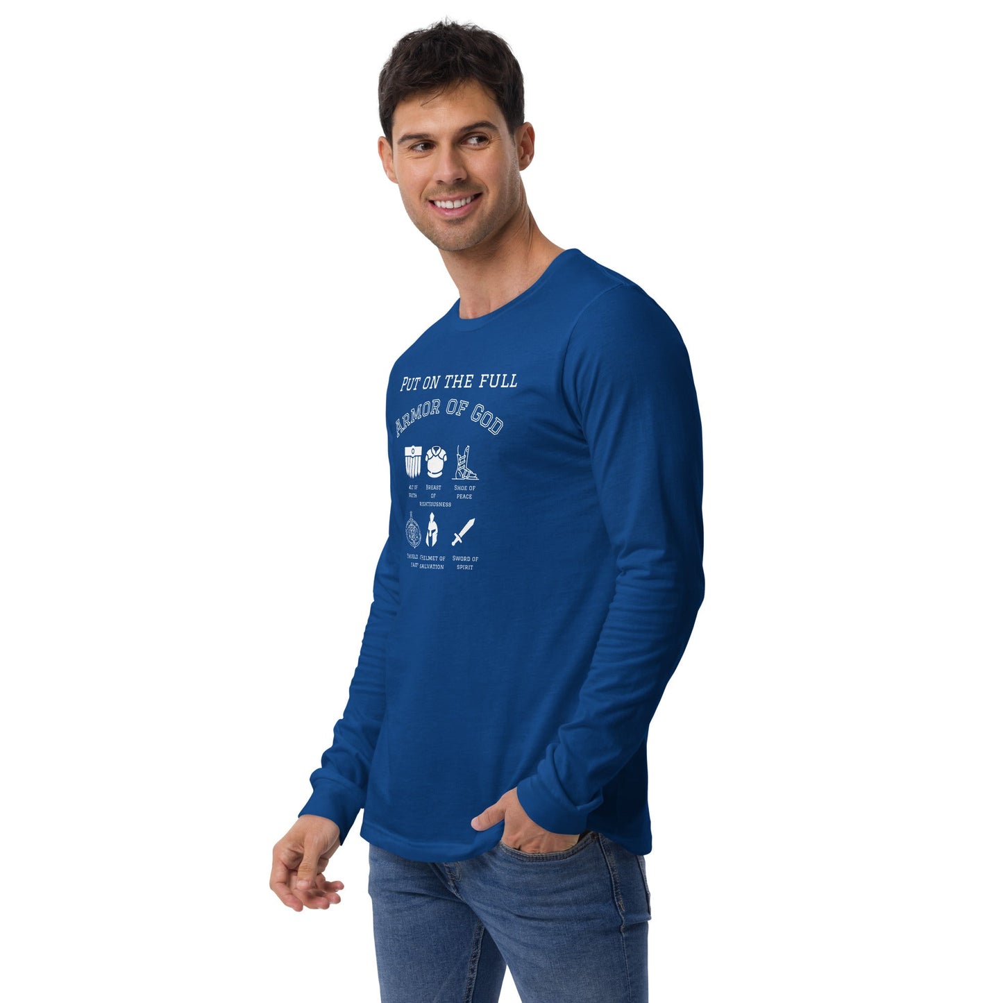 Unisex Armor of God Long Sleeve Tee - Bright Eye Creations