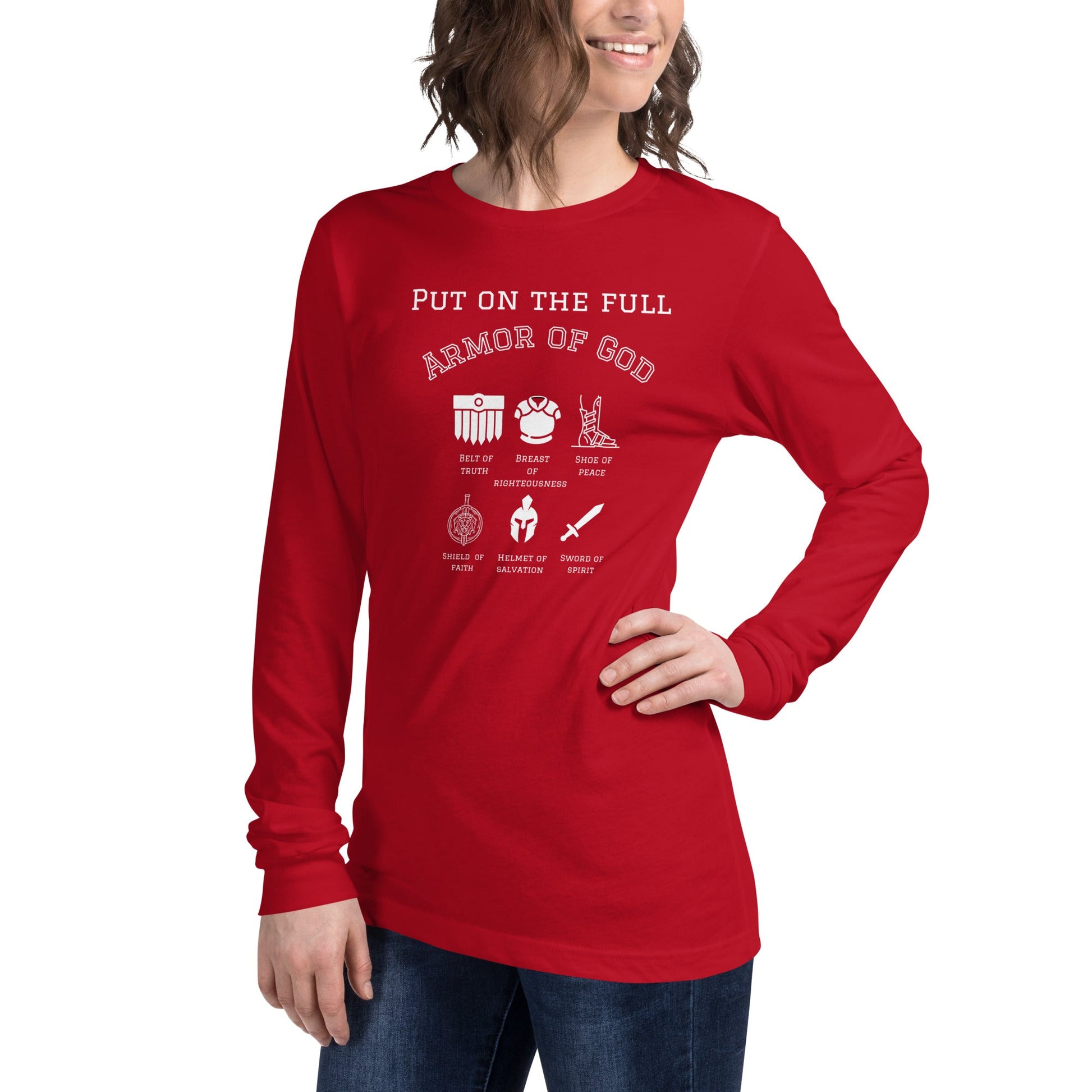 Unisex Armor of God Long Sleeve Tee - Bright Eye Creations