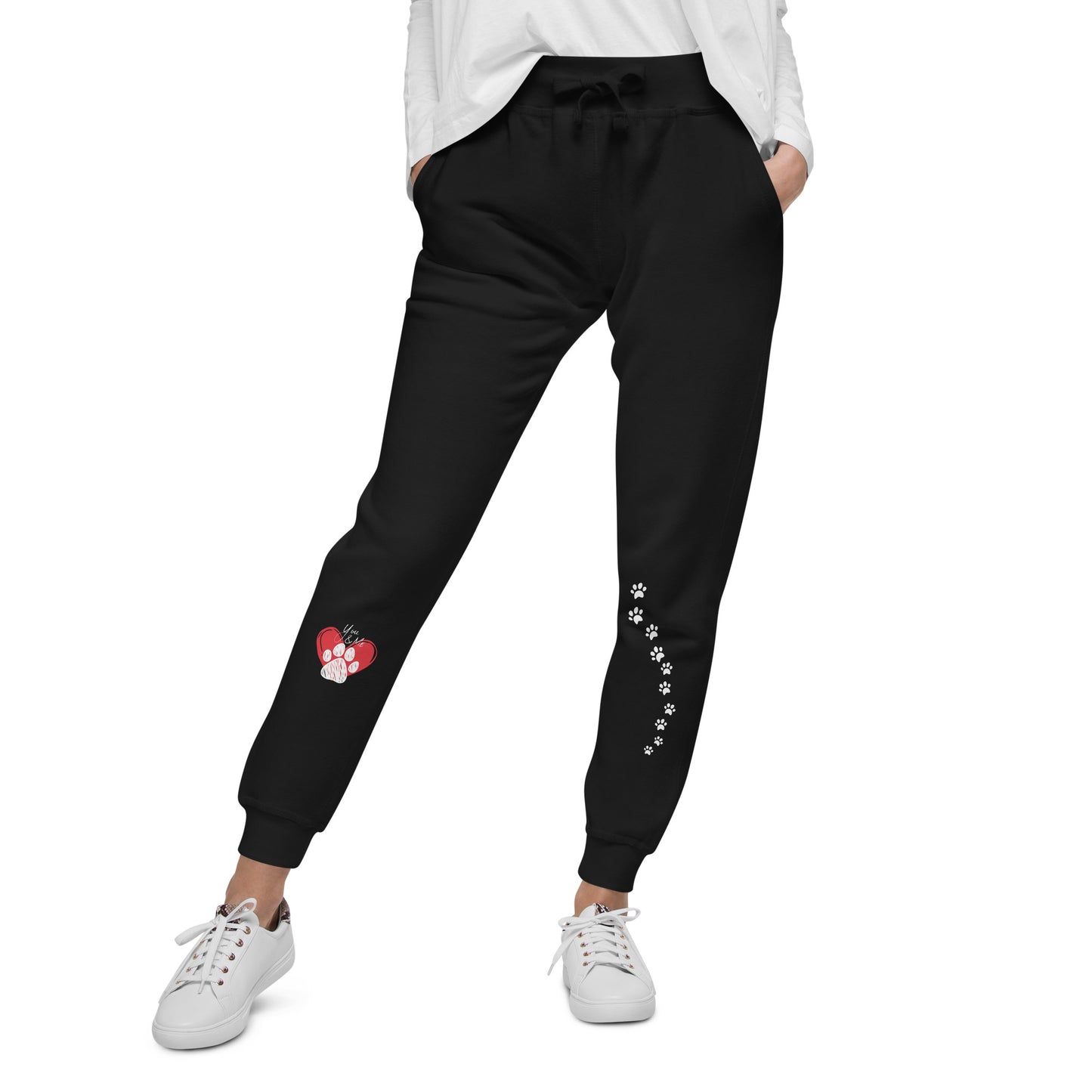 Unisex Puppy Love fleece sweatpants