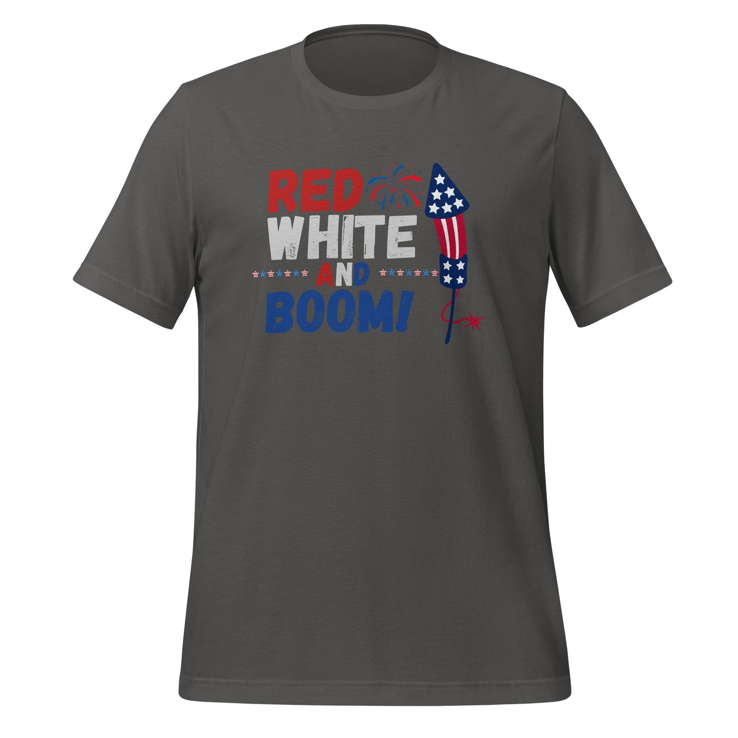 Unisex Red White and Boom t-shirt - Bright Eye Creations