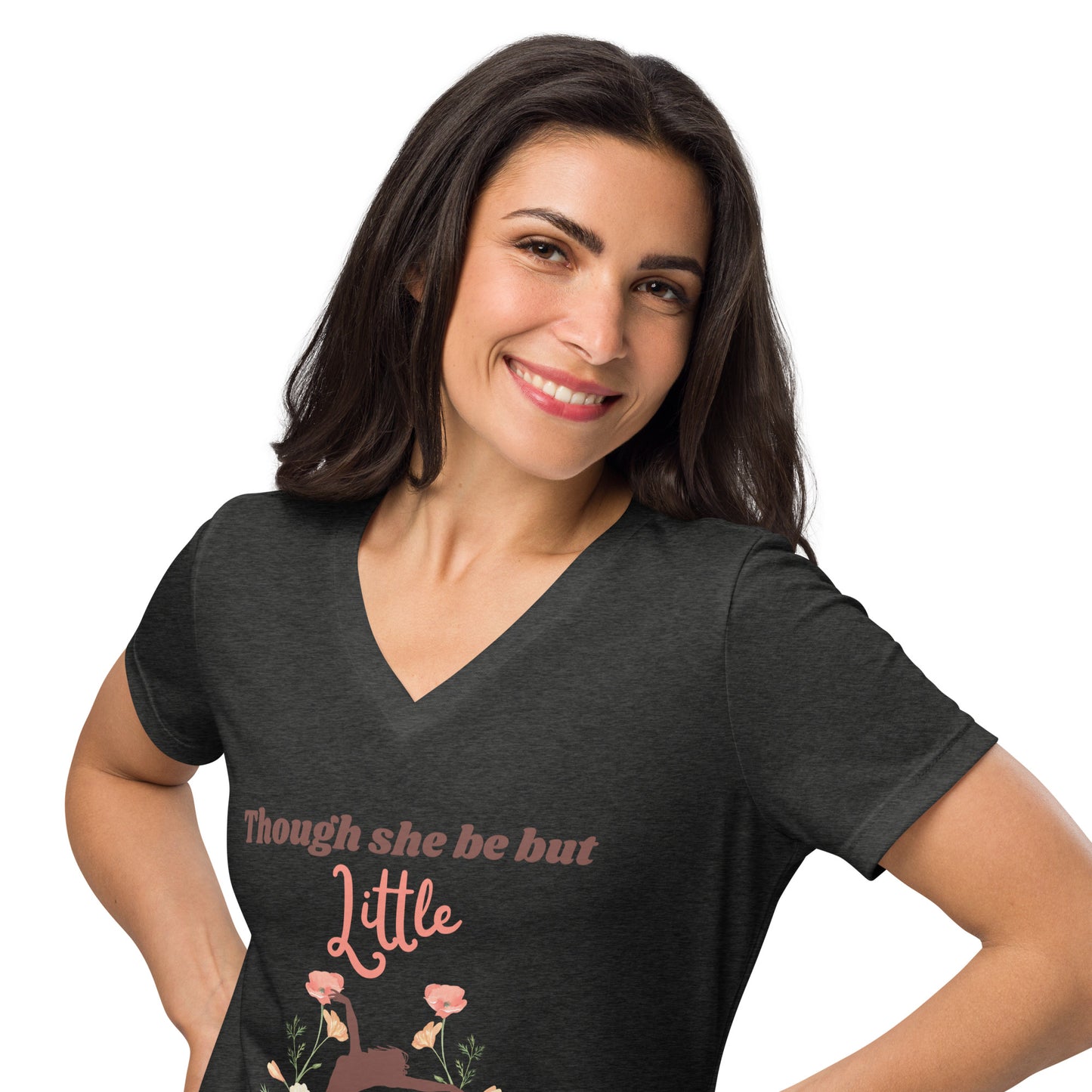 She is Fierce Women’s relaxed v-neck t-shirt