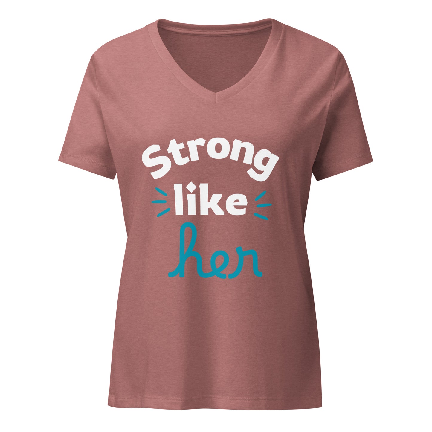 Strong Like Her Women’s relaxed v-neck t-shirt