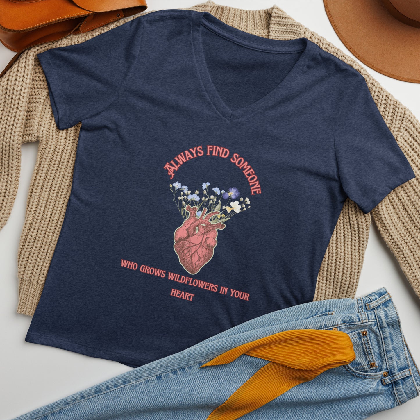 Wild Heart Women’s relaxed v-neck t-shirt