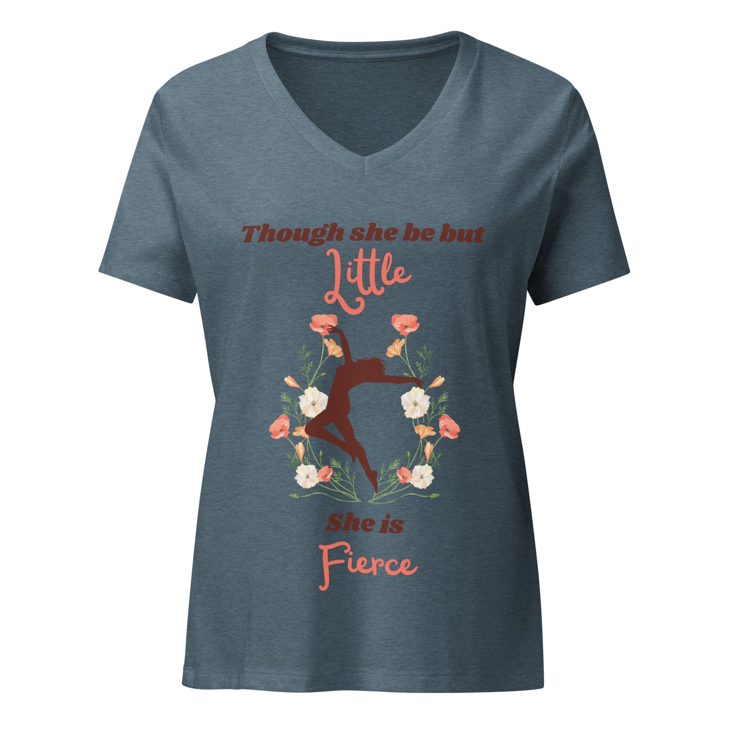 She is Fierce Women’s relaxed v-neck t-shirt