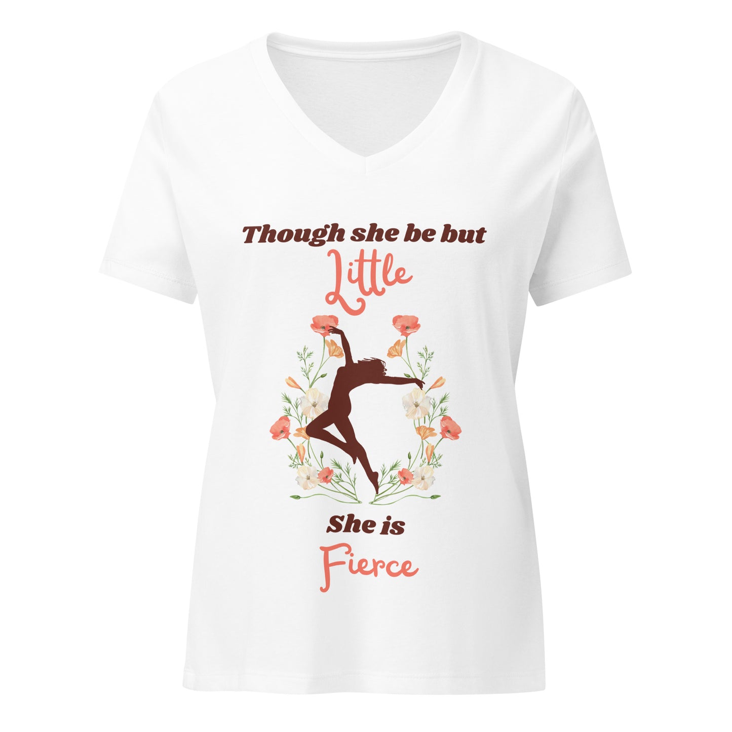 She is Fierce Women’s relaxed v-neck t-shirt