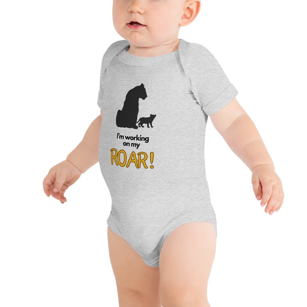 Working on my Roar Baby short sleeve one piece - Bright Eye Creations